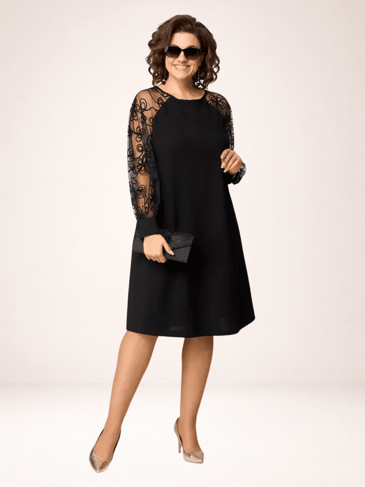 Ciara | Elegant Lace Sleeve Dress