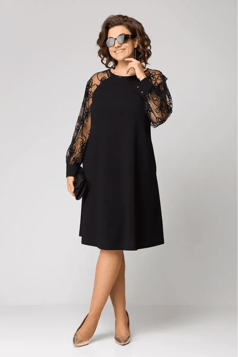 Ciara | Elegant Lace Sleeve Dress