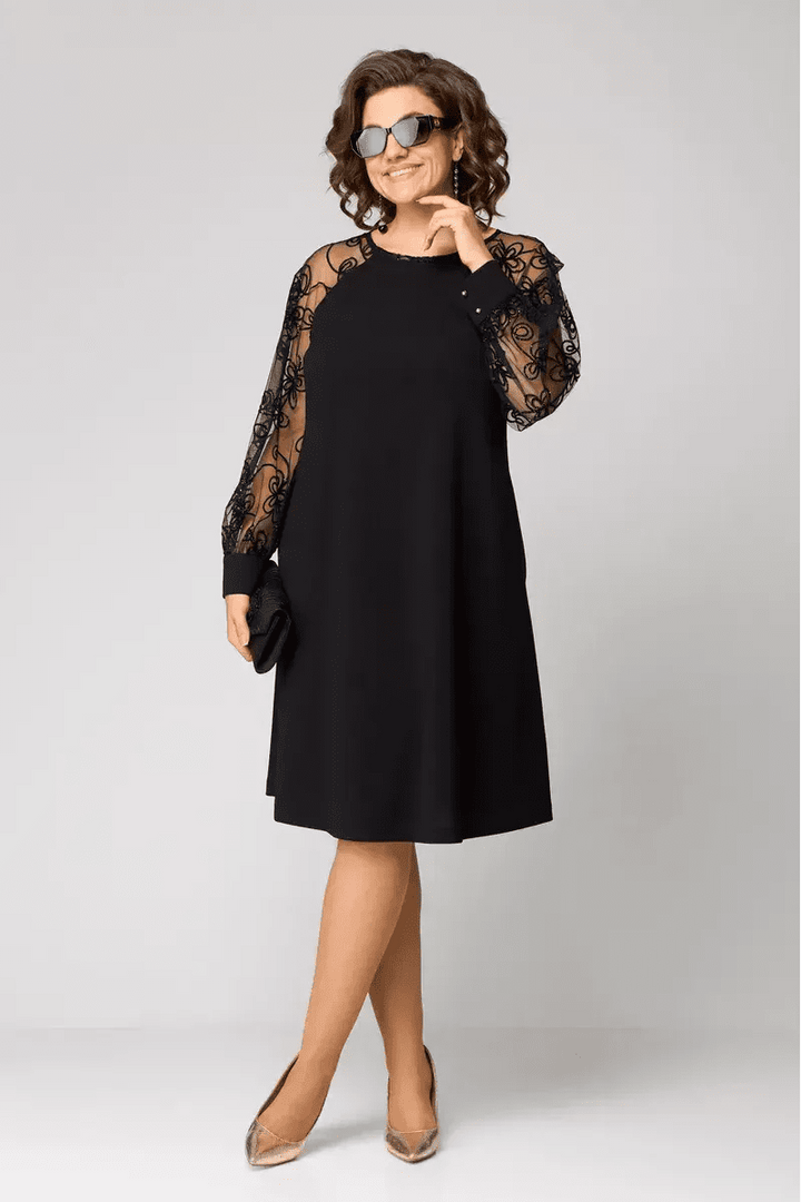Ciara | Elegant Lace Sleeve Dress