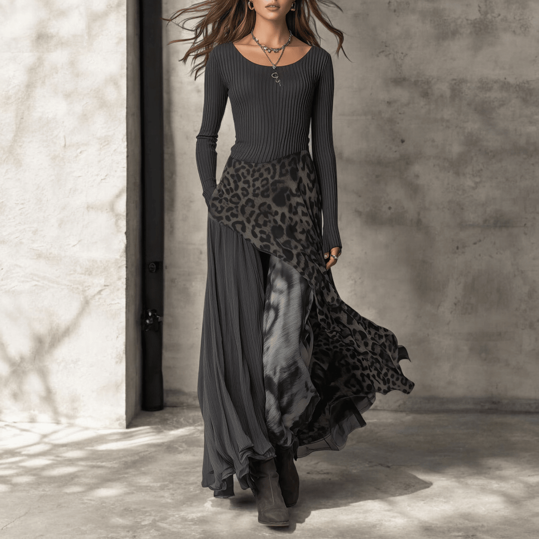 Ciara | Long Leopard Dress