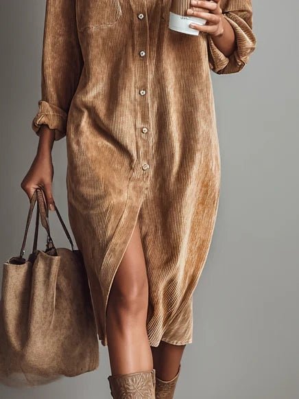 ÉLISE | Corduroy Midi Dress