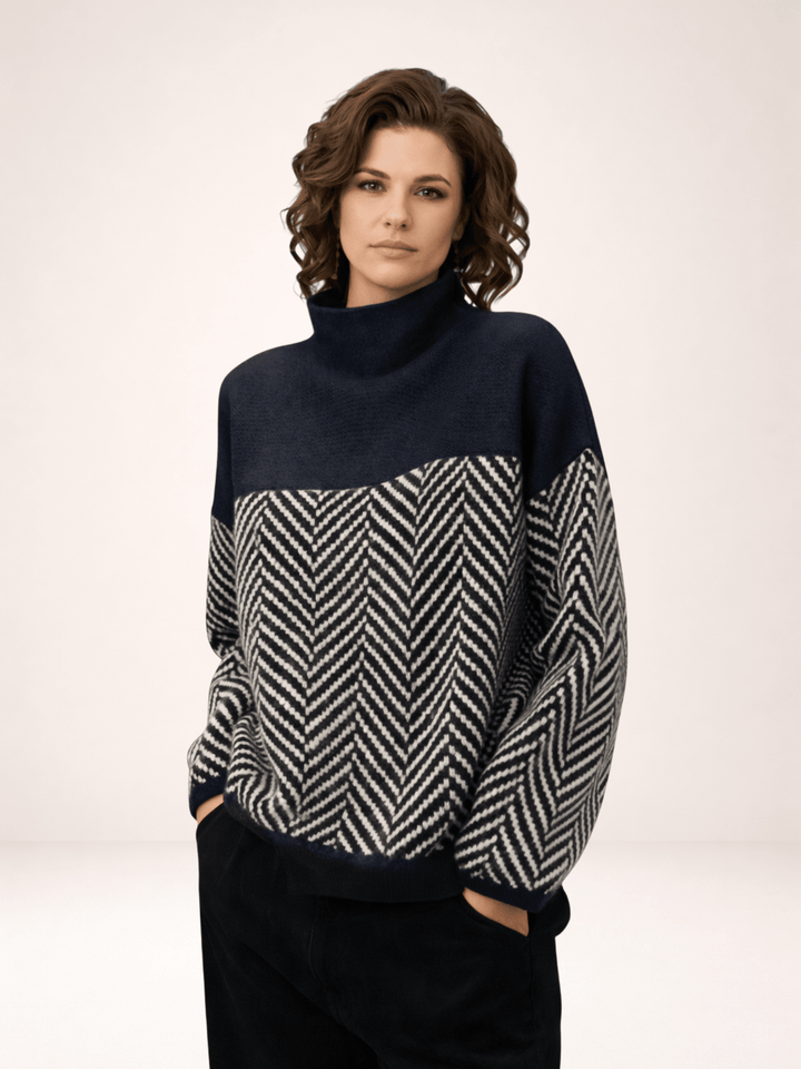 Élise | Herringbone Knit Sweater