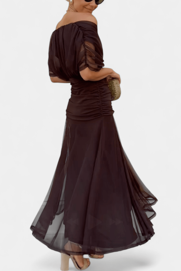 Elowen - Long floral dress with V-neck