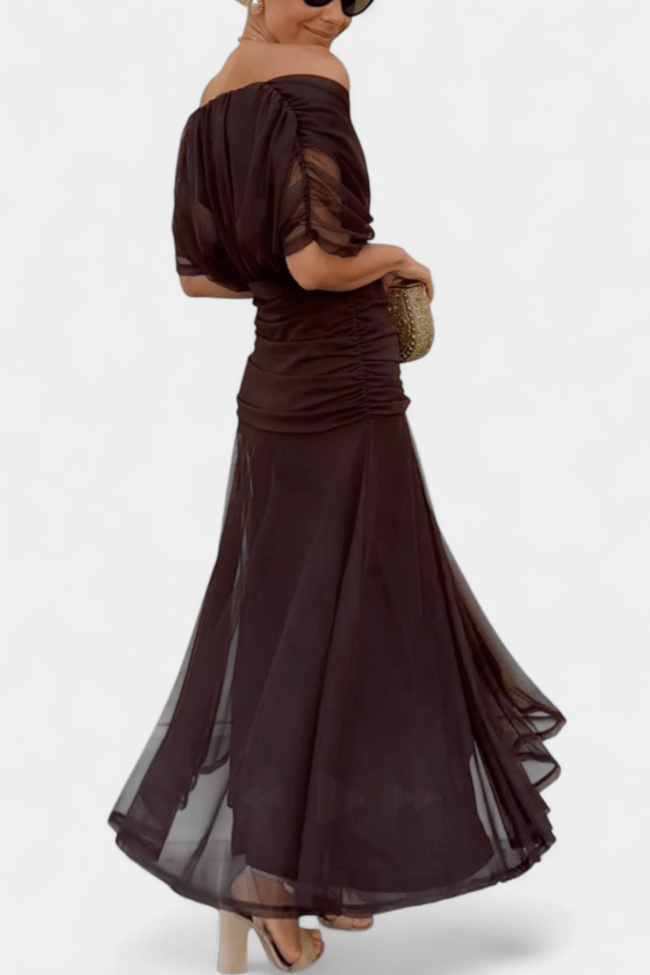 Elowen - Long floral dress with V-neck