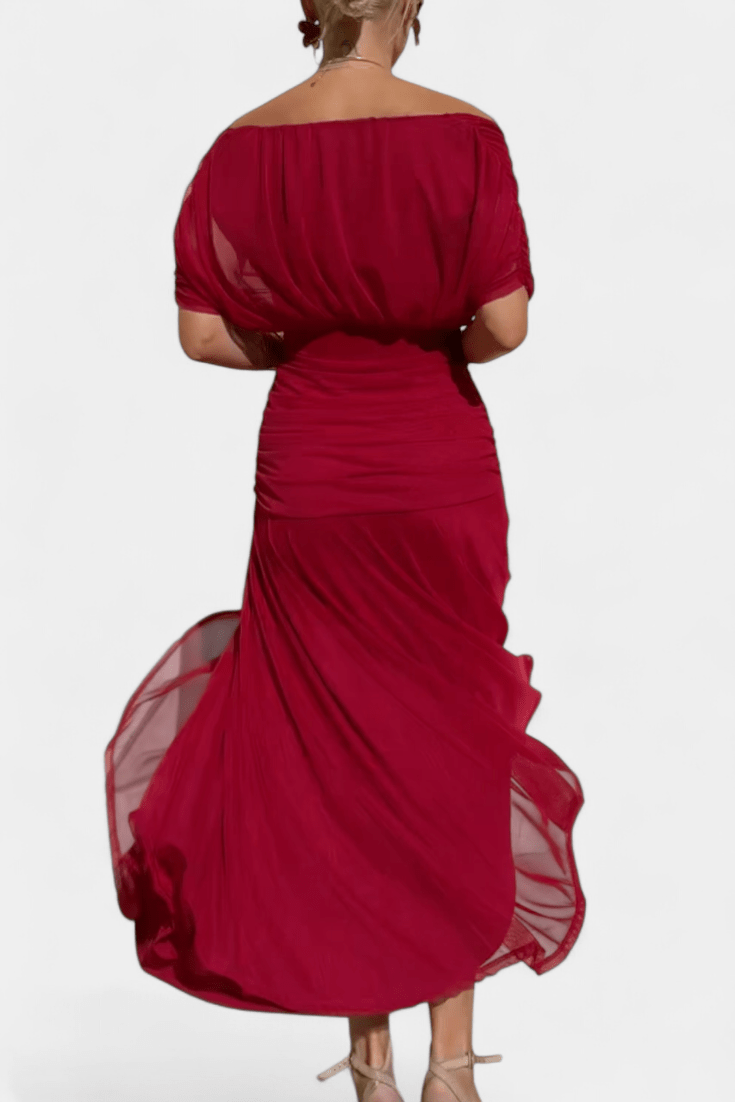 Elowen - Long floral dress with V-neck