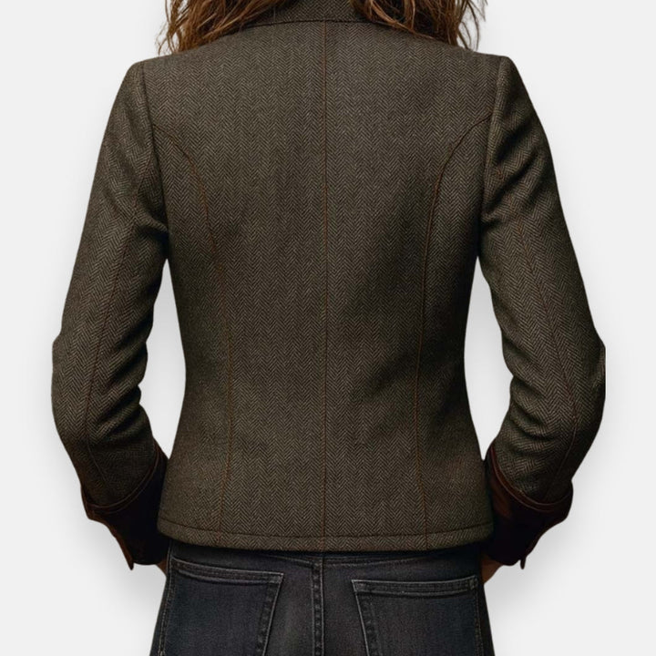 Isla | Heritage Velvet-Trim Jacket