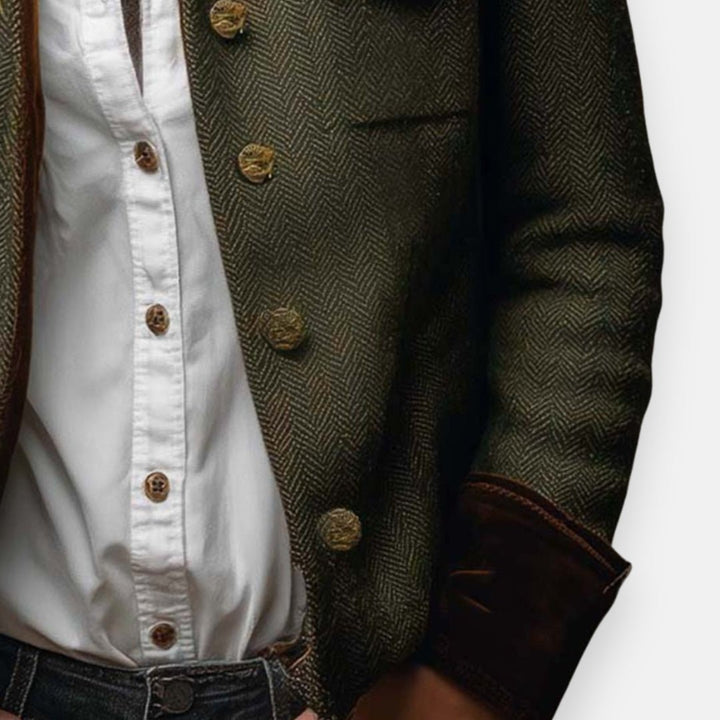 Isla | Heritage Velvet-Trim Jacket